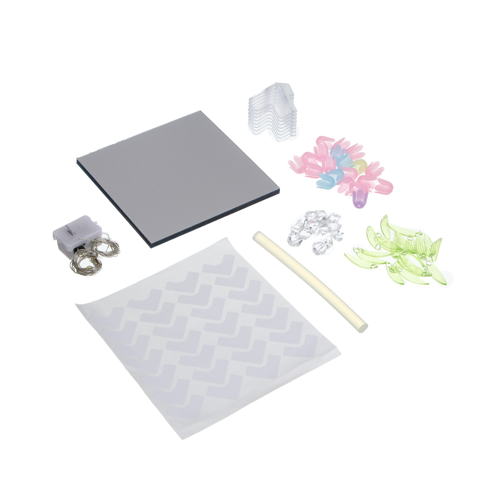 Ночник 3d с тюльпанами, 10х10см, пластик, 3хAG13, 3 вида, арт.№ 171-025