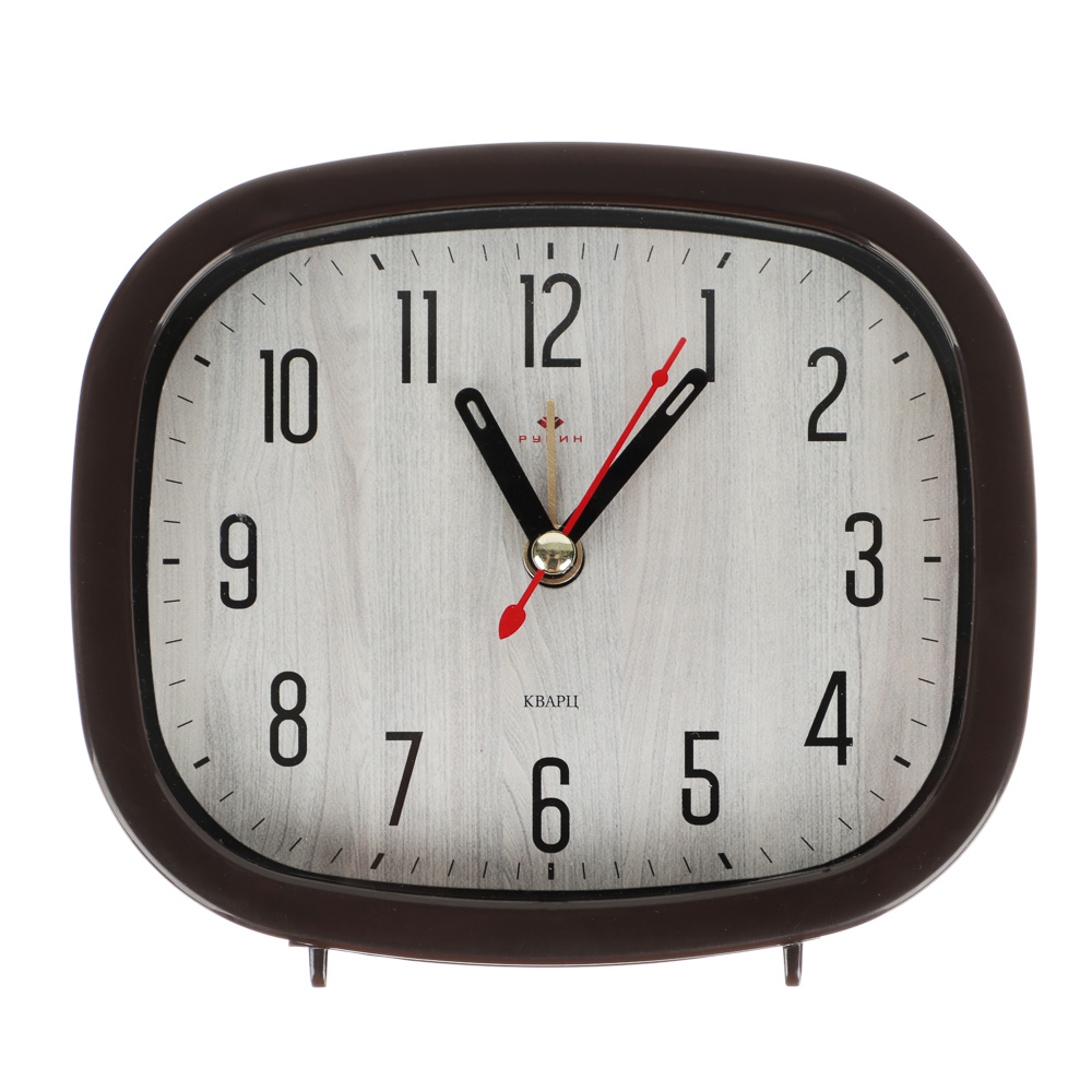 Будильник кварц, корпус темно-коричневый "Эко стиль", арт.№ 529-283
