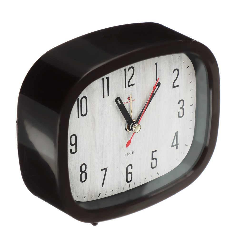 Будильник кварц, корпус темно-коричневый "Эко стиль", арт.№ 529-283