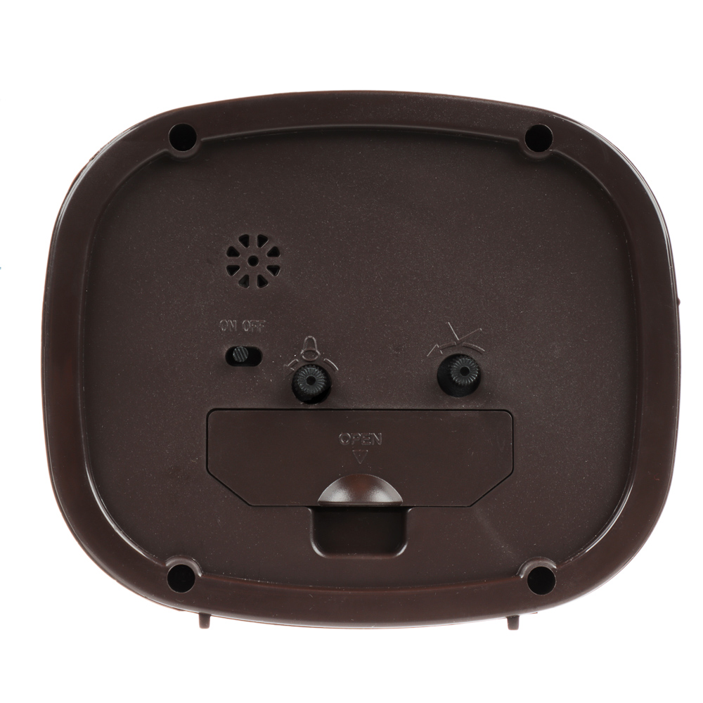 Будильник кварц, корпус темно-коричневый "Эко стиль", арт.№ 529-283