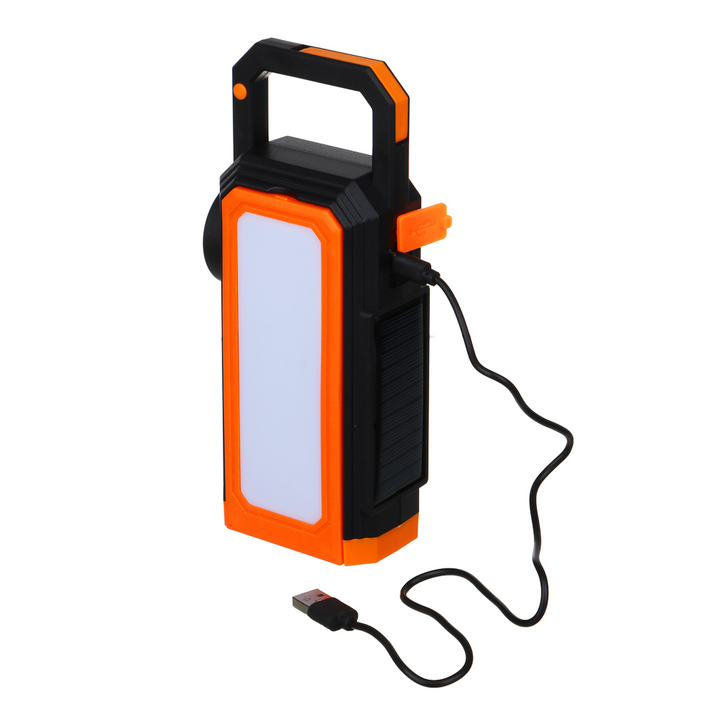 Фонарь-светильник тм ЕРМАК, 1 LED+42 SMD LED, 6 режимов, солнечная батарея, 1800мАч, 90х200х50 мм, арт.№ 225-039