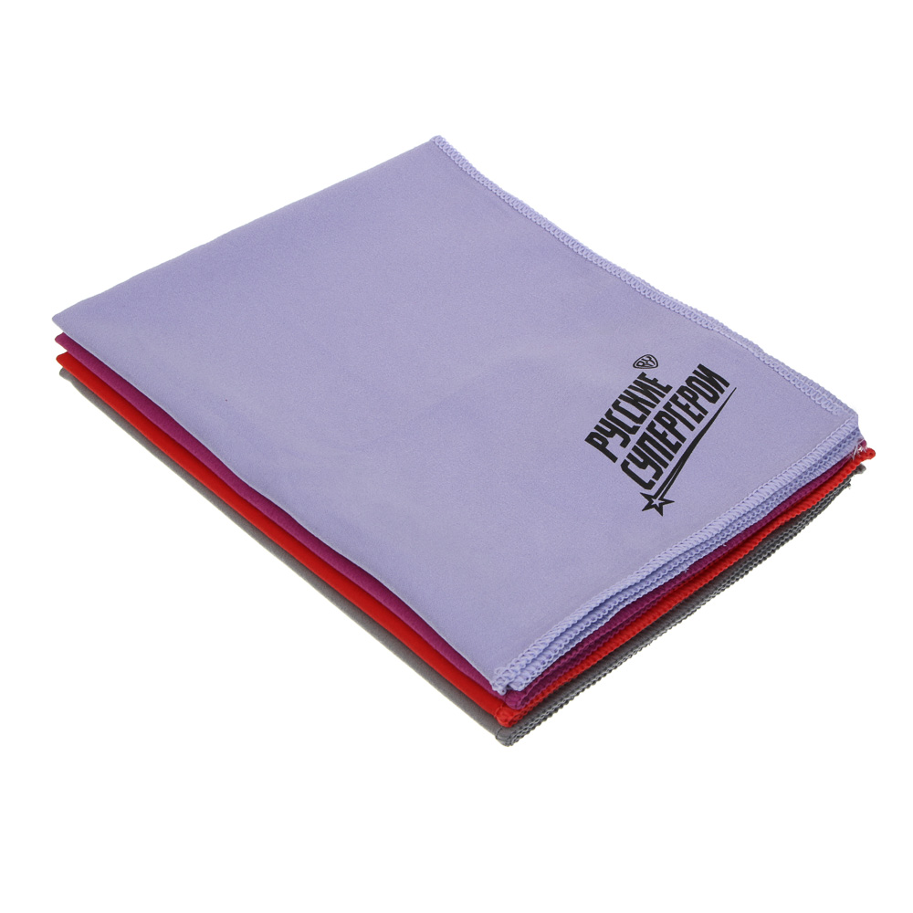 Полотенце спортивное из микрофибры тм BY Русские Супергерои, 40х50см, полиэстер, нейлон, 4 цвета, арт.№ 087-015