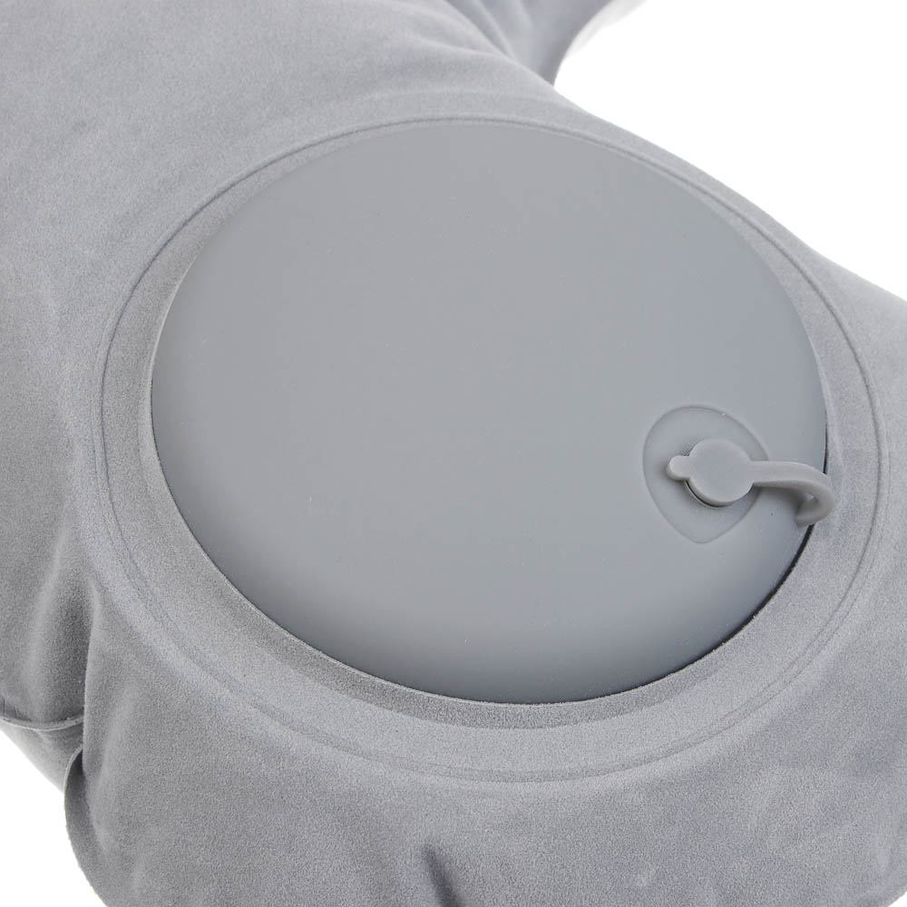 Подушка дорожная надувная, с насосом, тм BY SPORT, 37х24см, ПВХ, 2 цвета, арт.№ 087-016