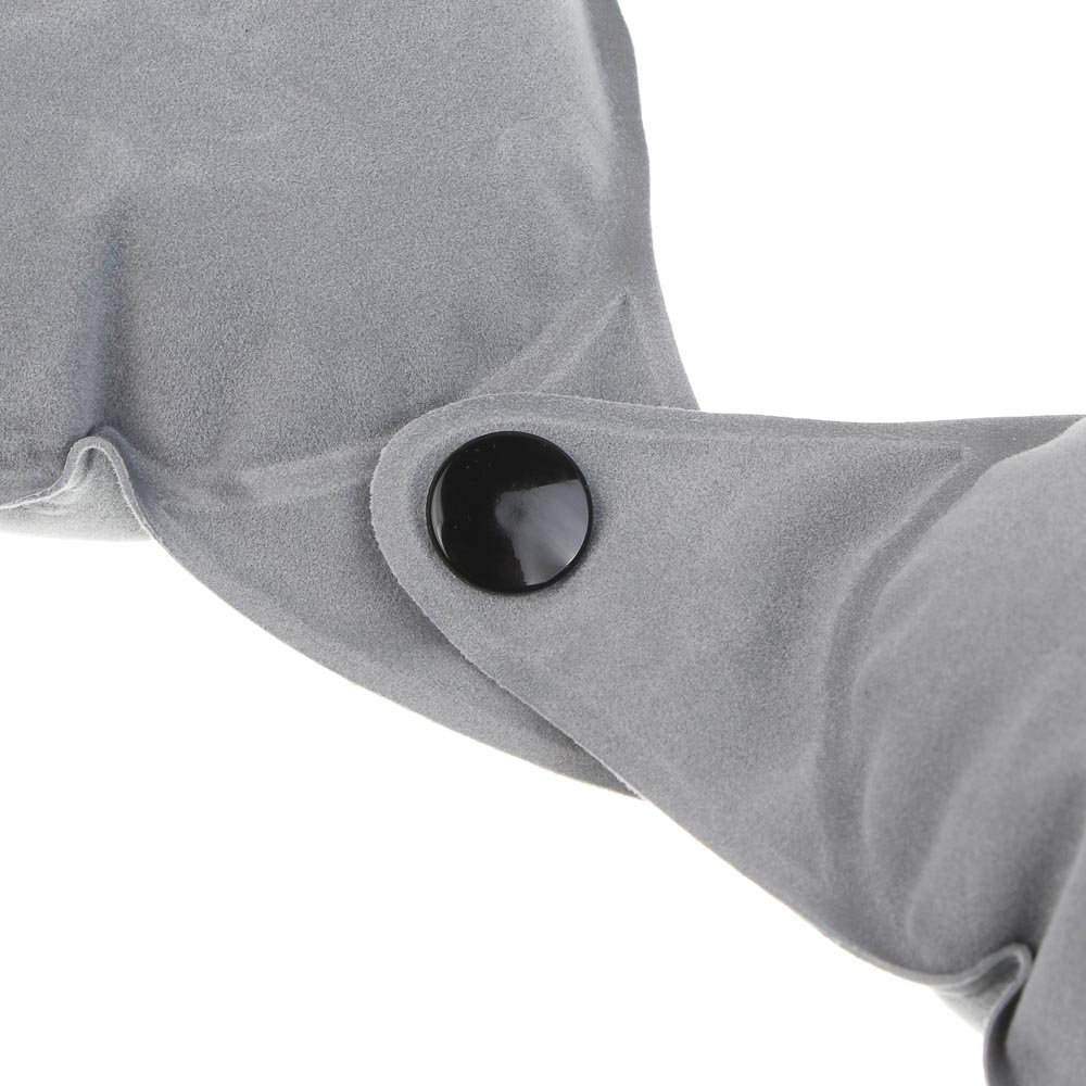 Подушка дорожная надувная, с насосом, тм BY SPORT, 37х24см, ПВХ, 2 цвета, арт.№ 087-016