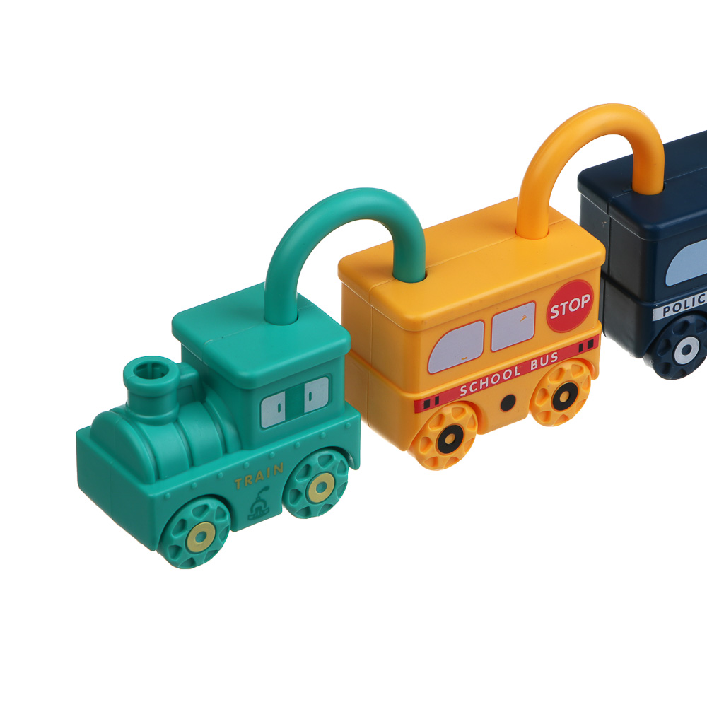 Развивающая игрушка сортер ИГРОЛЕНД "Машинка - замочек" с ключиком, PP, 9х7х3см, арт.№ 270-064