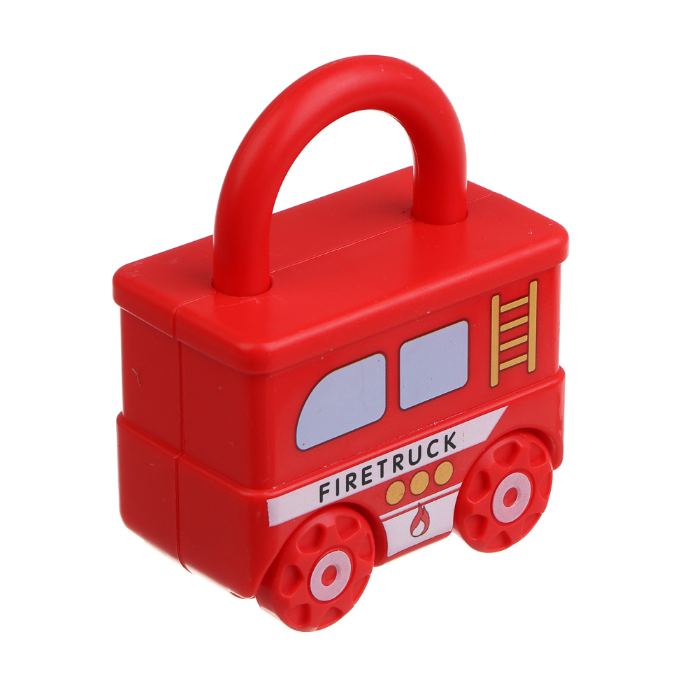 Развивающая игрушка сортер ИГРОЛЕНД "Машинка - замочек" с ключиком, PP, 9х7х3см, арт.№ 270-064