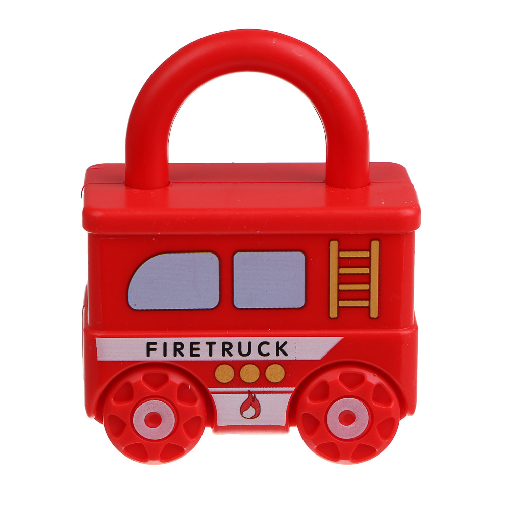 Развивающая игрушка сортер ИГРОЛЕНД "Машинка - замочек" с ключиком, PP, 9х7х3см, арт.№ 270-064