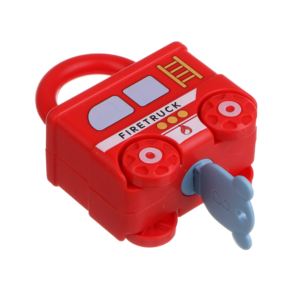 Развивающая игрушка сортер ИГРОЛЕНД "Машинка - замочек" с ключиком, PP, 9х7х3см, арт.№ 270-064