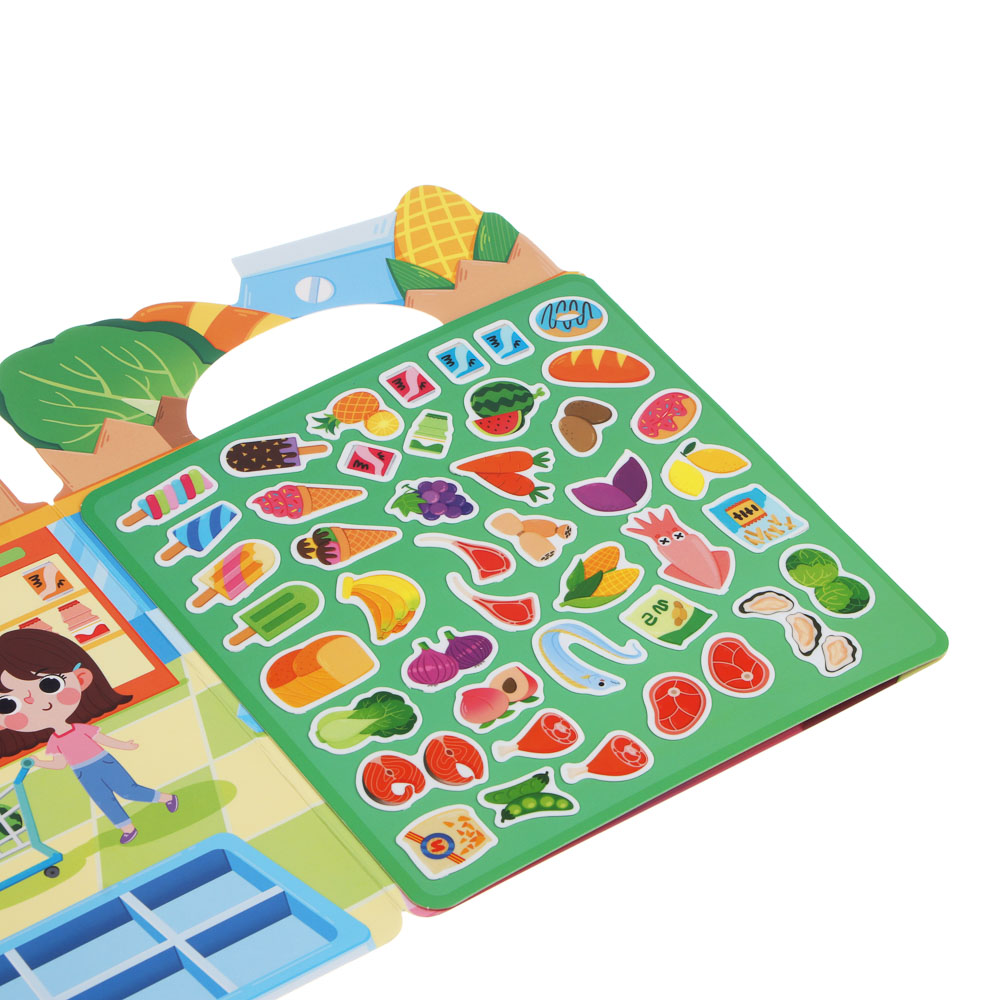 Набор многоразовых наклеек бумага, картон, 22,5х30х0,4см, 5 дизайнов, арт.№ 889-094