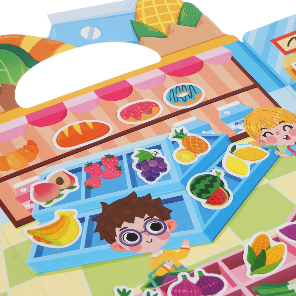 Набор многоразовых наклеек бумага, картон, 22,5х30х0,4см, 5 дизайнов, арт.№ 889-094