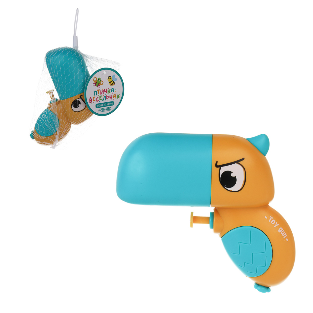 Игрушка для ванной ИГРОЛЕНД "Птичка весельчак", ABS, 12х10х4,3см, 6 дизайнов, арт.№ 274-292