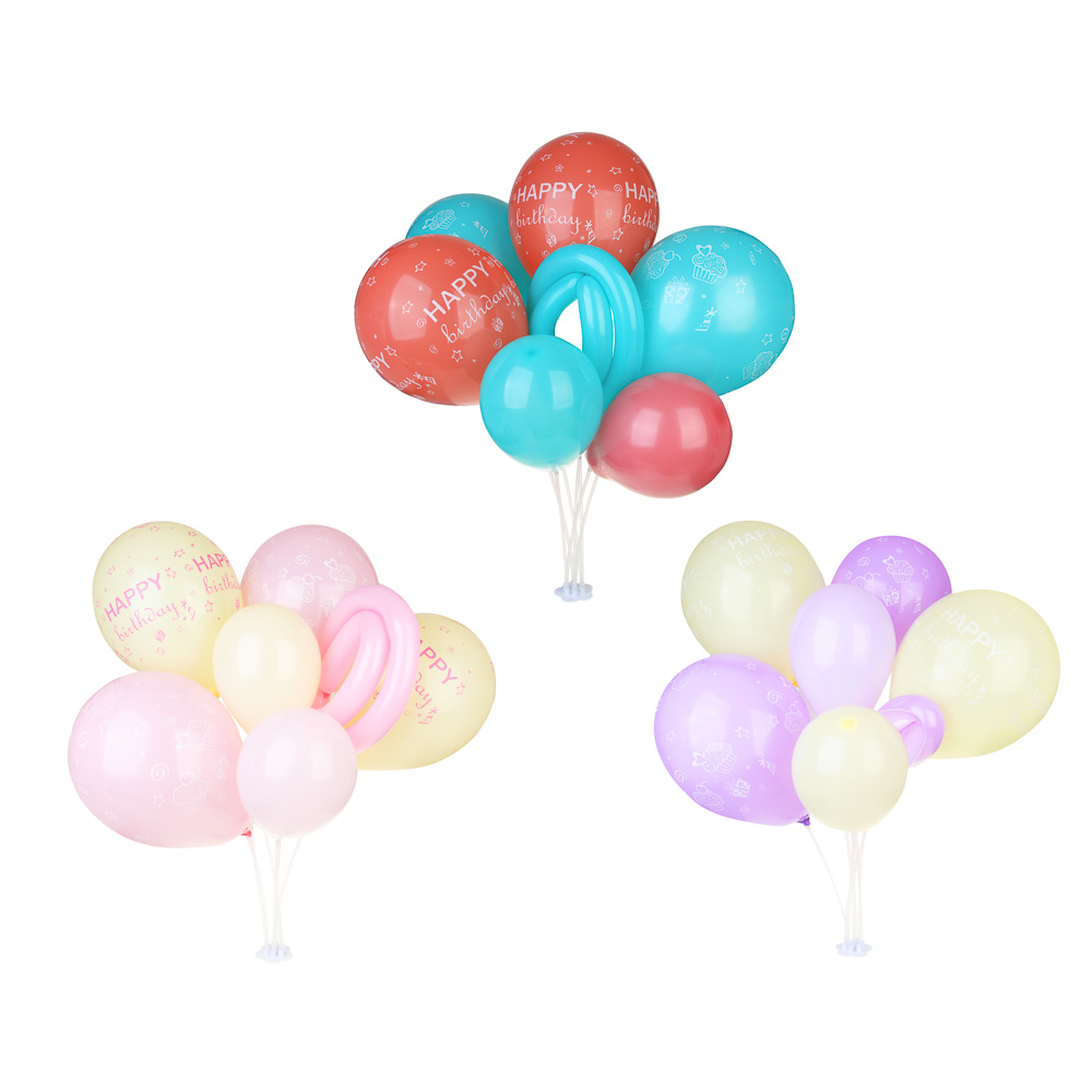 FNtastic Набор воздушных шаров 7 шт с подставкой, пластик, 3 цвета макарун, арт.№ 518-039