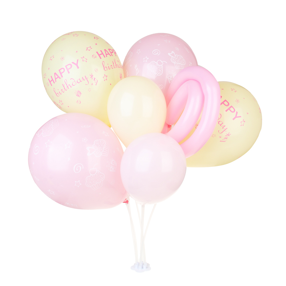 FNtastic Набор воздушных шаров 7 шт с подставкой, пластик, 3 цвета макарун, арт.№ 518-039