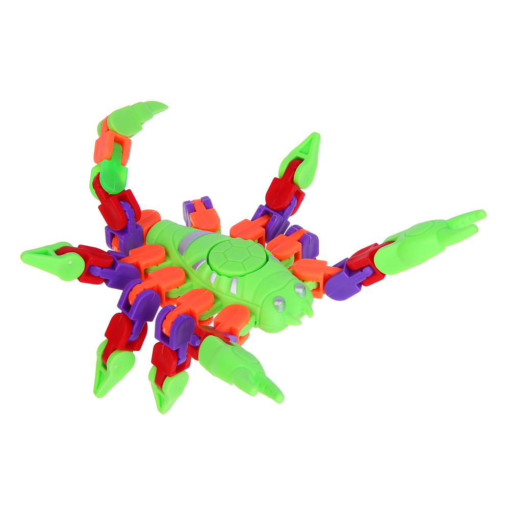 ИГРОЛЕНД Игрушка антистресс "Пауки и скорпионы" светится в темноте, PP, 15х14 см, 8 дизайнов, арт.№ 295-255