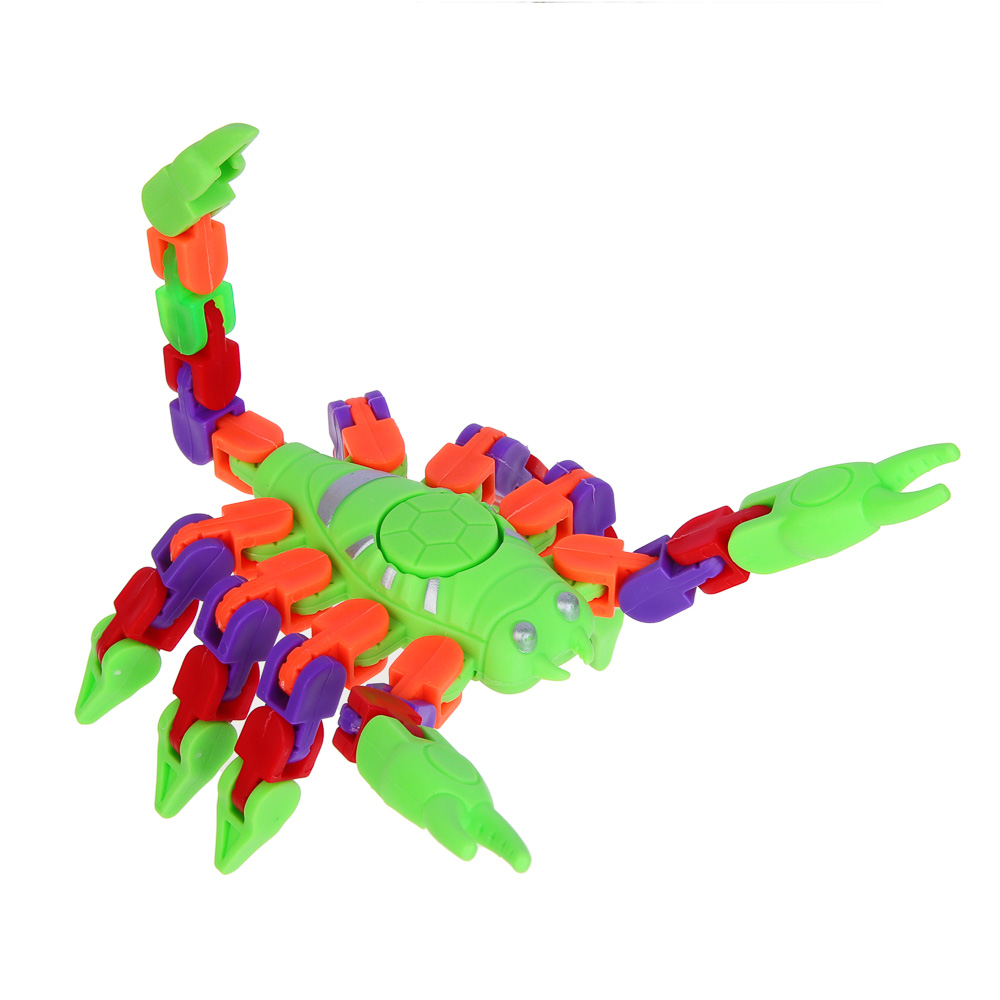 ИГРОЛЕНД Игрушка антистресс "Пауки и скорпионы" светится в темноте, PP, 15х14 см, 8 дизайнов, арт.№ 295-255