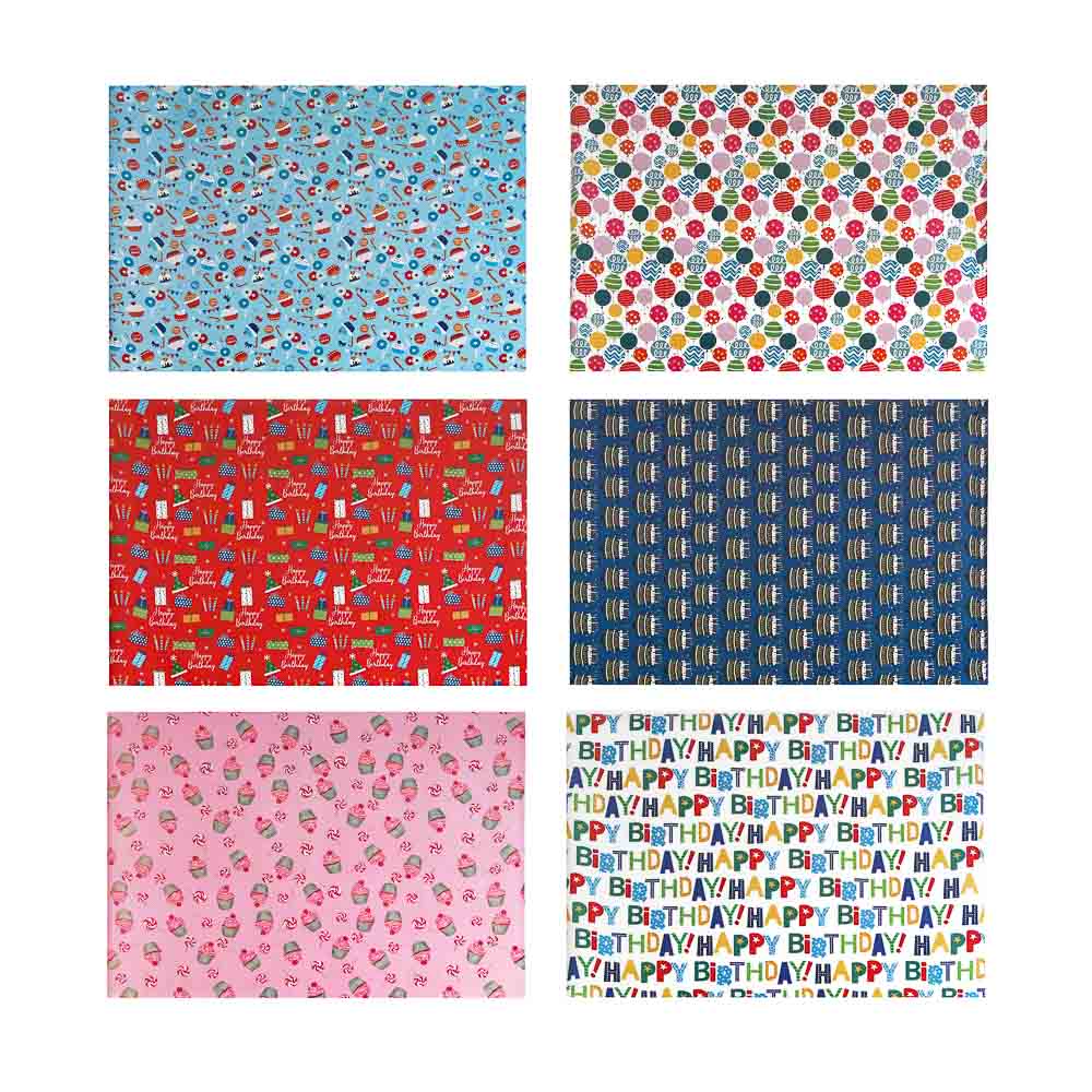 Бумага тм Fntastic подарочная, 70x100 см, 70 г односторонняя, 6 диз., арт.3, арт.№ 570-071