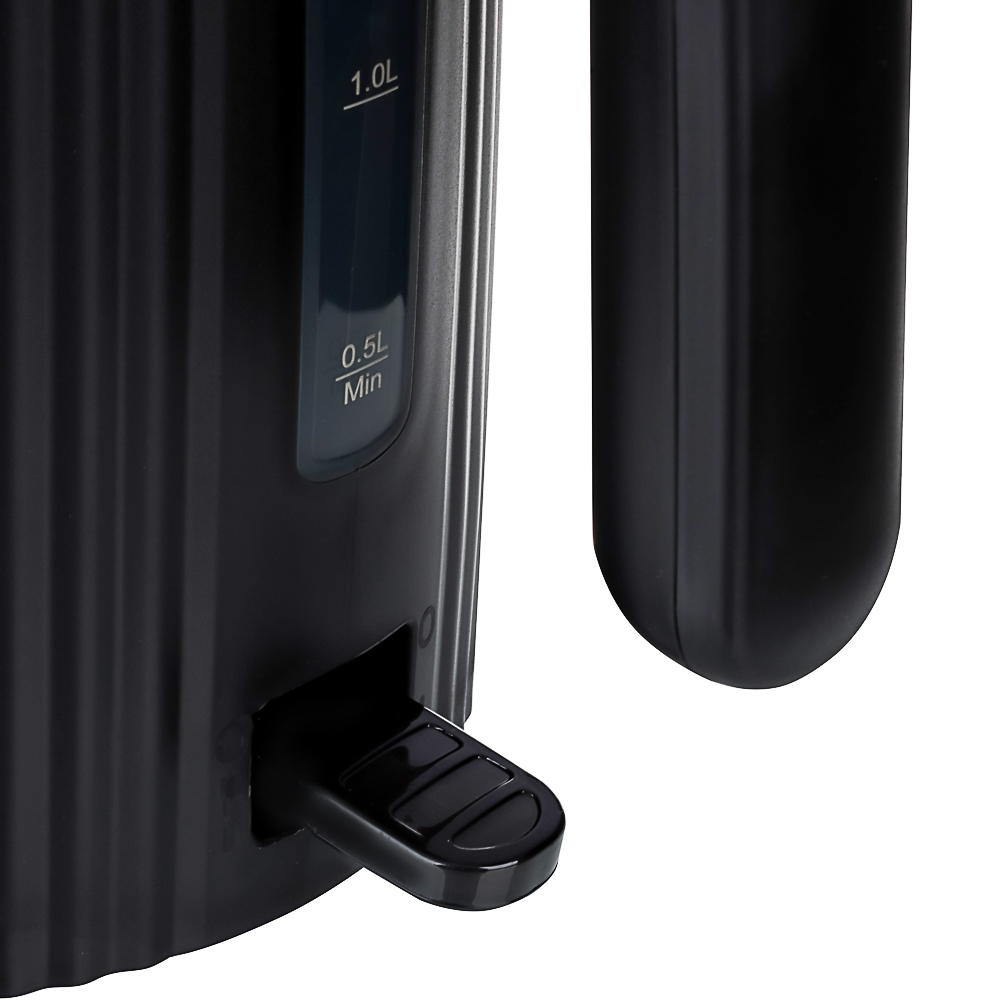 LEBEN Чайник электрический, 1,7 л, 2200 Вт, скрытый нагр. элемент, пластик, черный, арт.№ 291-122