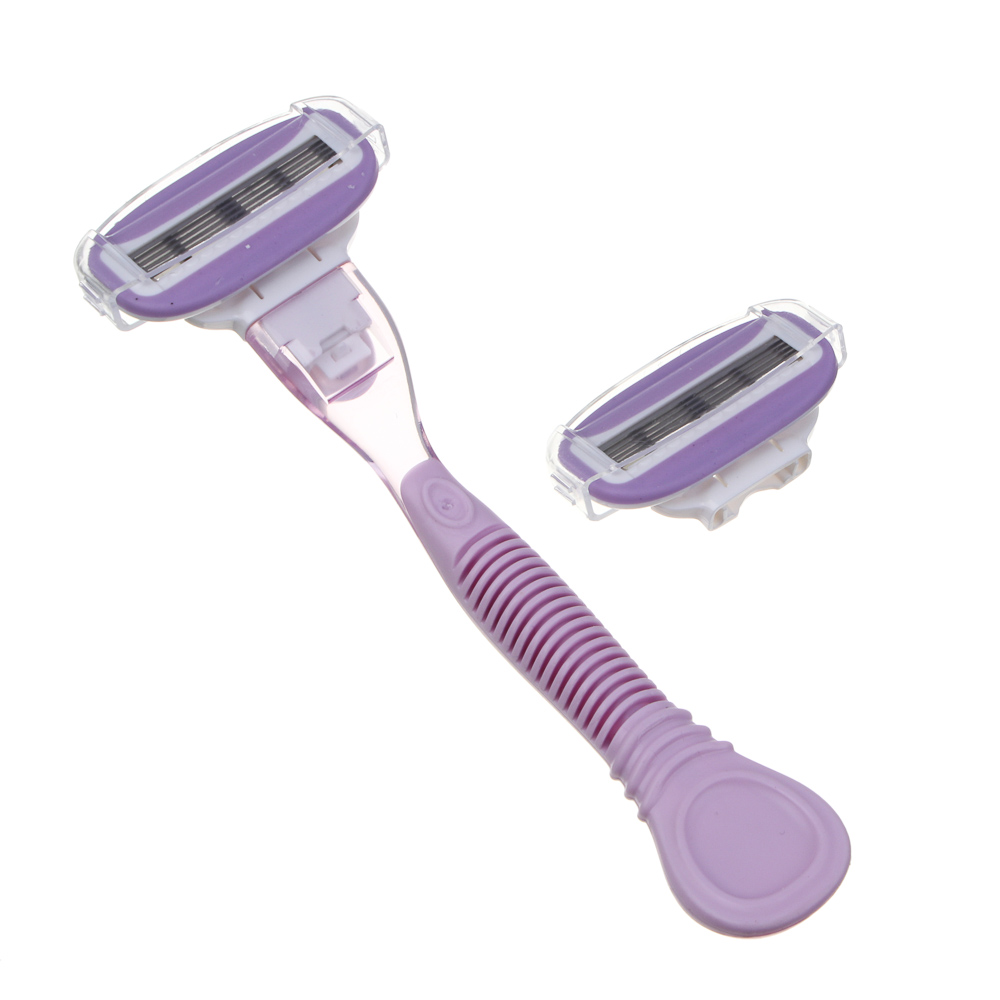 PROWAY Станок для бритья женский (5 лезвий) + 2 сменных кассеты, пластик, арт.№ 946-002