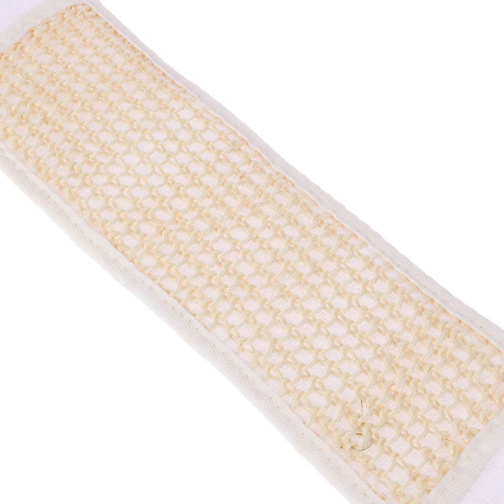 ЮL Мочалка лента банная с ручками с эффектом пилинга, сизаль, полиэстер, поролон, 68х10см, 3 цв., арт.№ 361-140