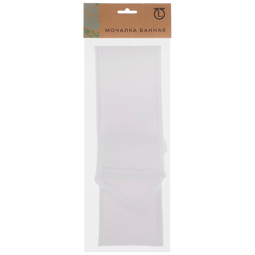 ЮL Мочалка лента банная с ручками с эффектом пилинга, сизаль, полиэстер, поролон, 68х10см, 3 цв., арт.№ 361-140