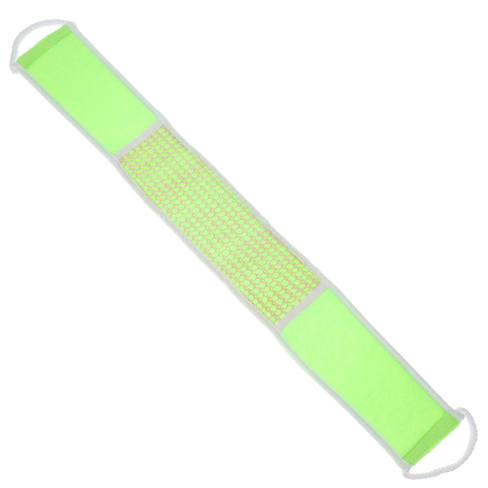 ЮL Мочалка лента банная с ручками с эффектом пилинга, сизаль, полиэстер, поролон, 68х10см, 3 цв., арт.№ 361-140