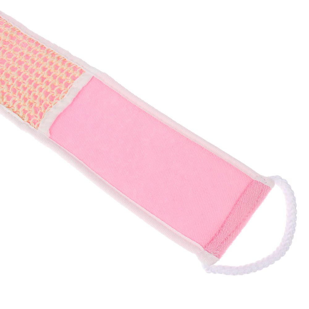 ЮL Мочалка лента банная с ручками с эффектом пилинга, сизаль, полиэстер, поролон, 68х10см, 3 цв., арт.№ 361-140