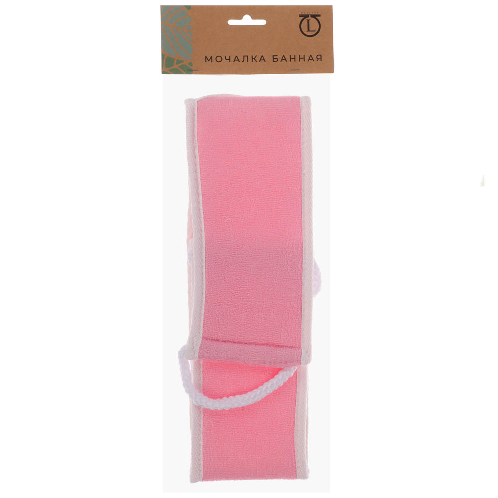 ЮL Мочалка лента банная с ручками с эффектом пилинга, сизаль, полиэстер, поролон, 68х10см, 3 цв., арт.№ 361-140