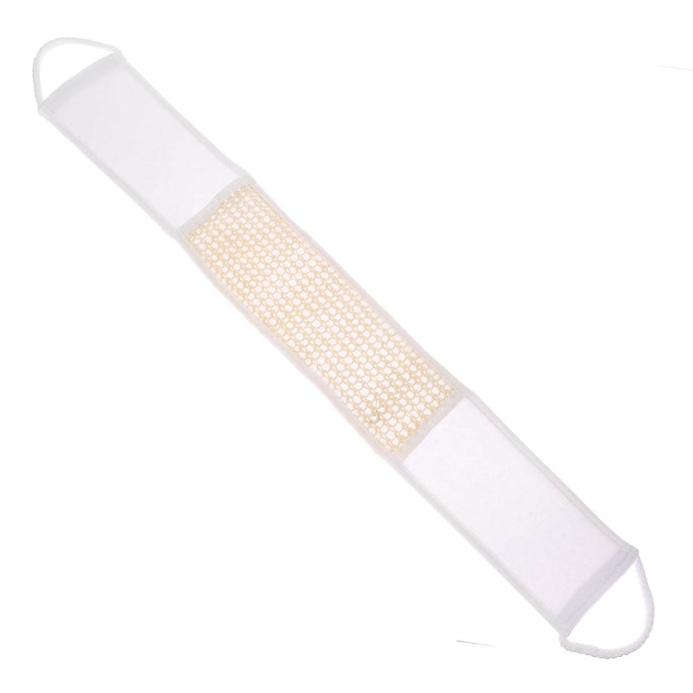 ЮL Мочалка лента банная с ручками с эффектом пилинга, сизаль, полиэстер, поролон, 68х10см, 3 цв., арт.№ 361-140