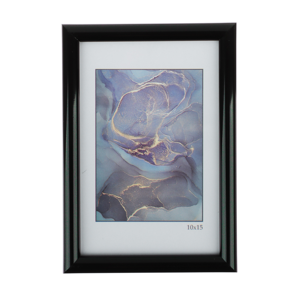 Фоторамка, 10x15 см, пластик, Радуга черный, арт.№ 520-715