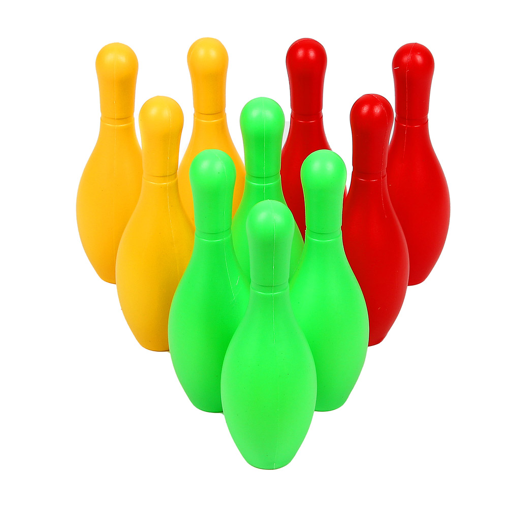 SILAPRO Набор для игры в боулинг (кегля 16см-10шт, шар d9см-2шт), пластик, арт.№ 134-095
