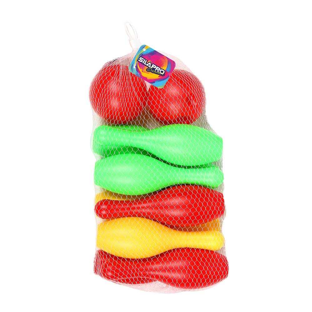 SILAPRO Набор для игры в боулинг (кегля 16см-10шт, шар d9см-2шт), пластик, арт.№ 134-095