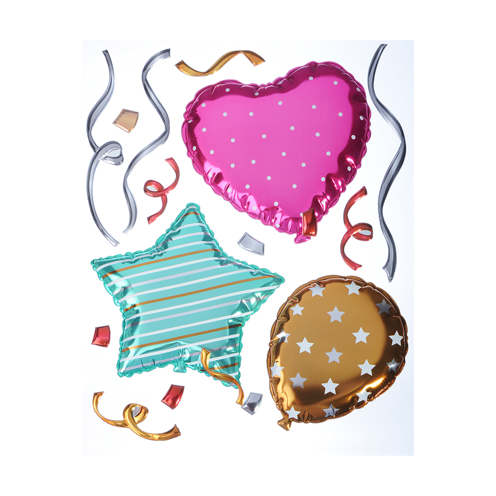 Наклейка декоративная, с эффектом воздушного шара, 27,5x35см, ПВХ, 2 дизайна, арт.№ 429-003