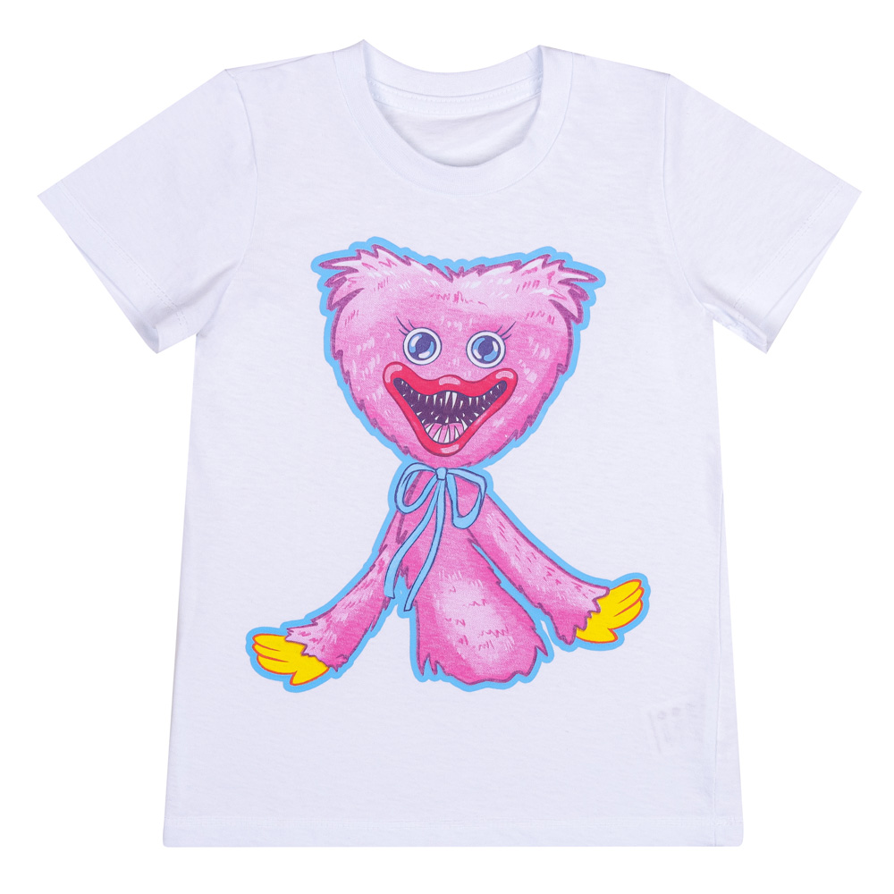 Футболка "ДЕТИ" Обнимашки, хлопок, размер 128, цвет белый, арт.№ 830-804