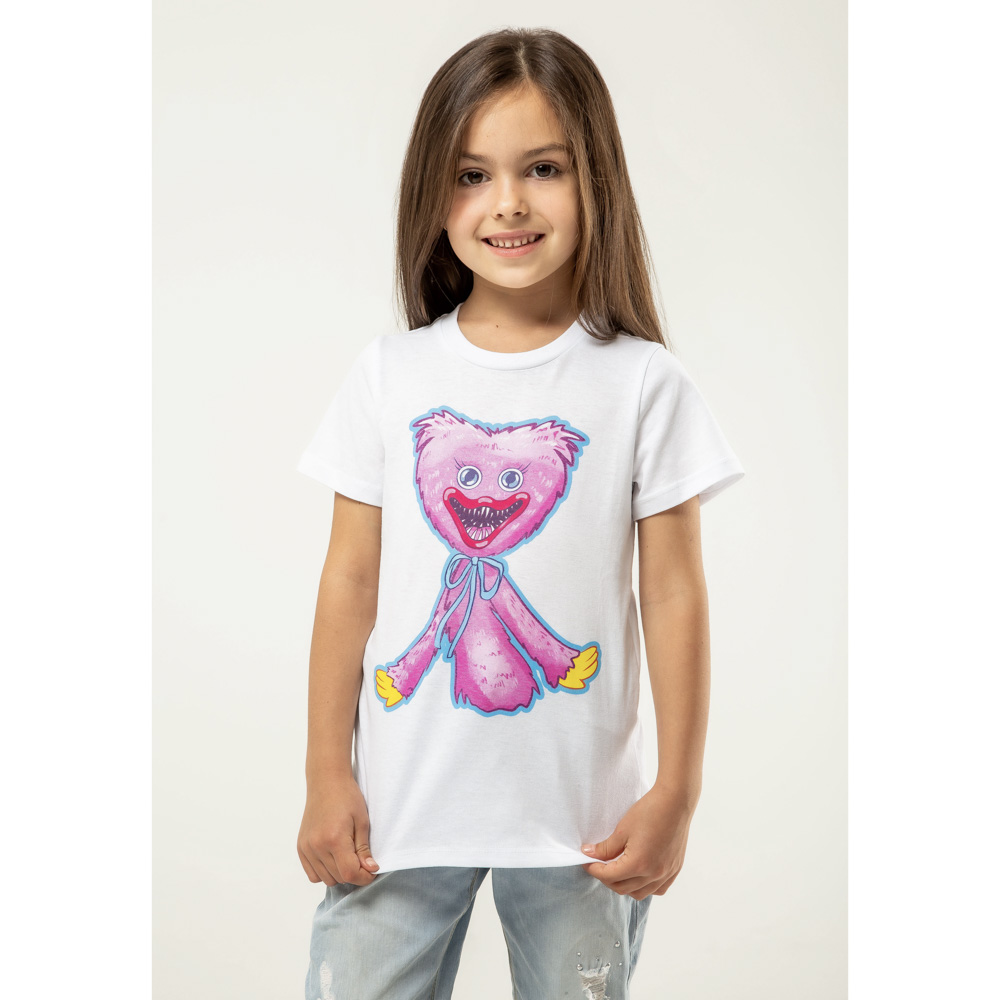 Футболка "ДЕТИ" Обнимашки, хлопок, размер 134, цвет белый, арт.№ 830-805