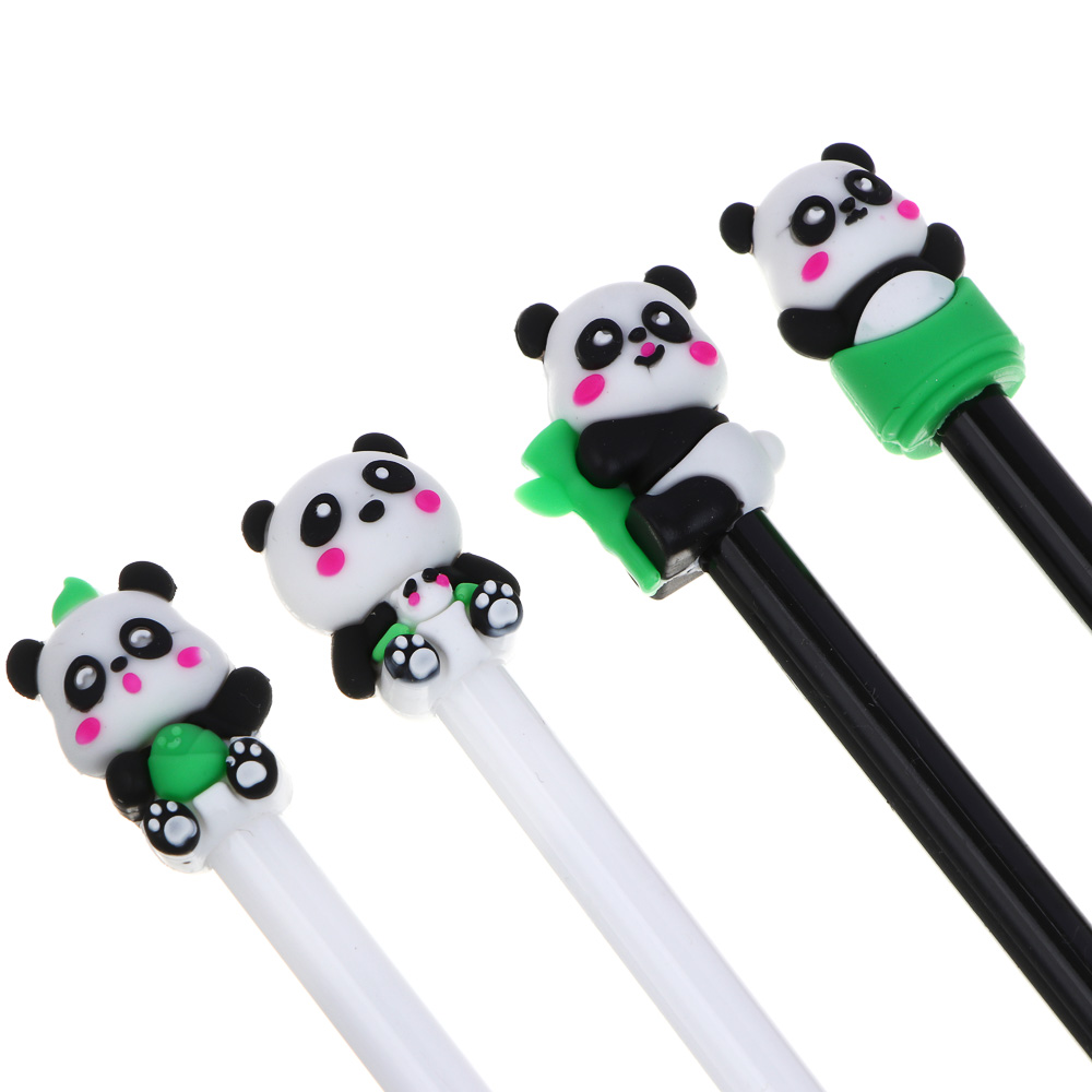 Ручка гелевая синяя, с наконечником в форме панды, 4 дизайна, арт.№ 627-164