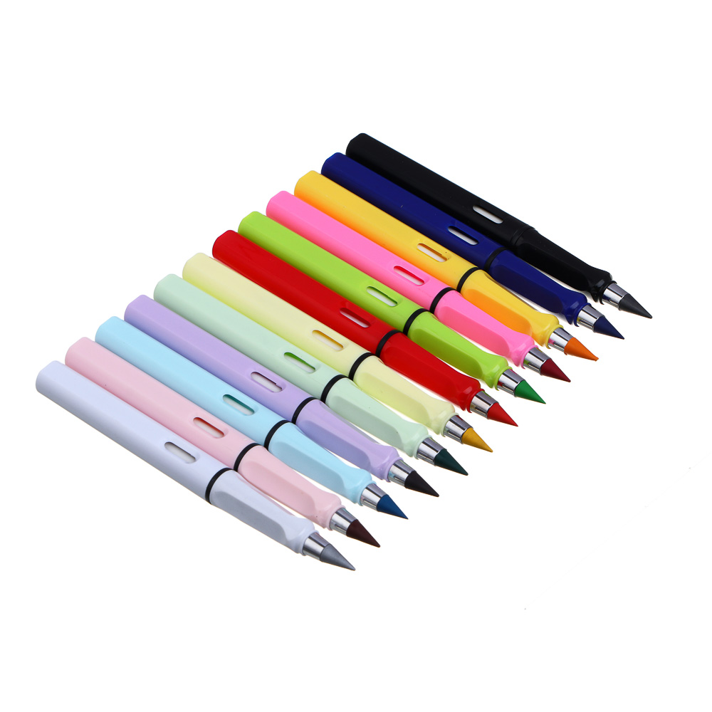 Карандаши "вечные" 12цв. ClipStudio Альфа пластиковый корпус, с ластиком, ПВХ-чехол с европод., арт.№ 228-207