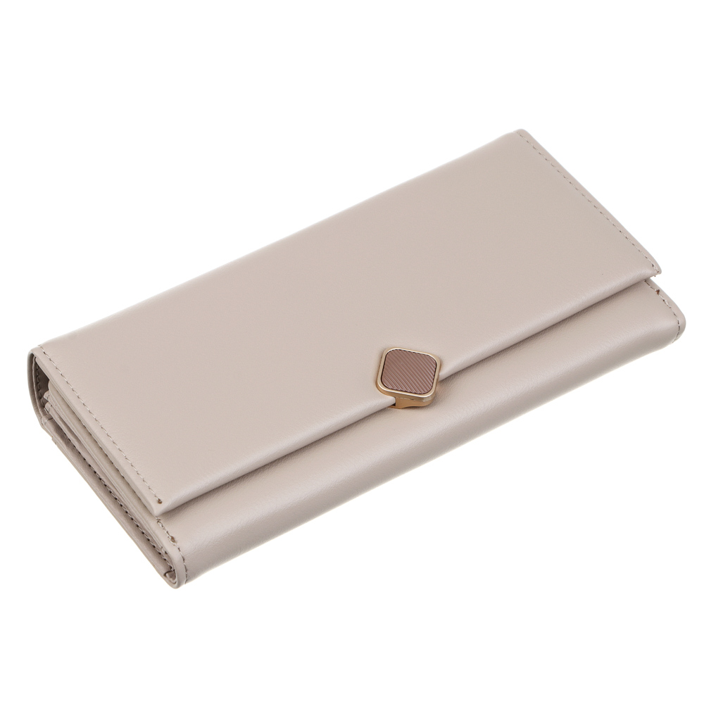 ЮL Зефира Кошелек для карт и купюр, полиуретан, 19х9,5х2,5 см, бежевый, МП-7, арт.№ 303-025