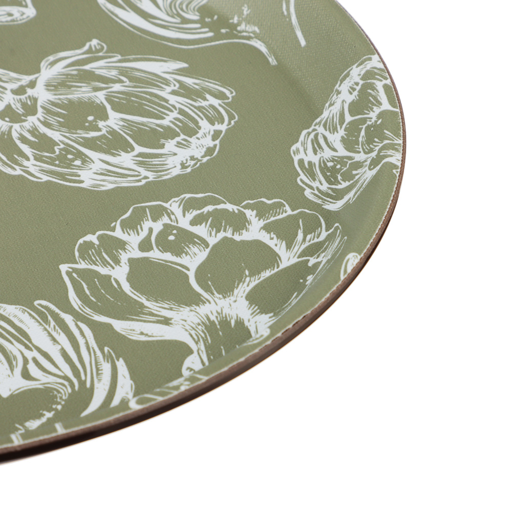 Поднос круглый с антискользящим покрытием Катания, d27,5см, 2 дизайна, арт.№ 862-449