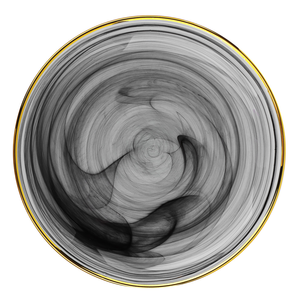 BY COLLECTION Black Line Тарелка десертная, 20,5х2см, стекло, арт.№ 820-847