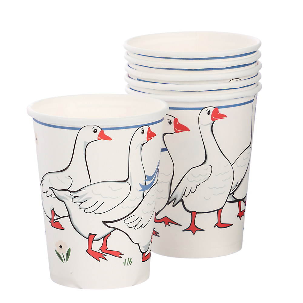 Набор бумажных стаканов Гуси-1, в т/у пленке, 6 шт*250 мл, арт.№ 530-409