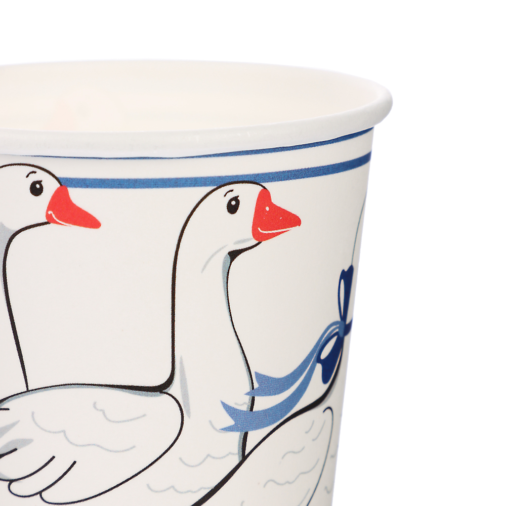 Набор бумажных стаканов Гуси-1, в т/у пленке, 6 шт*250 мл, арт.№ 530-409