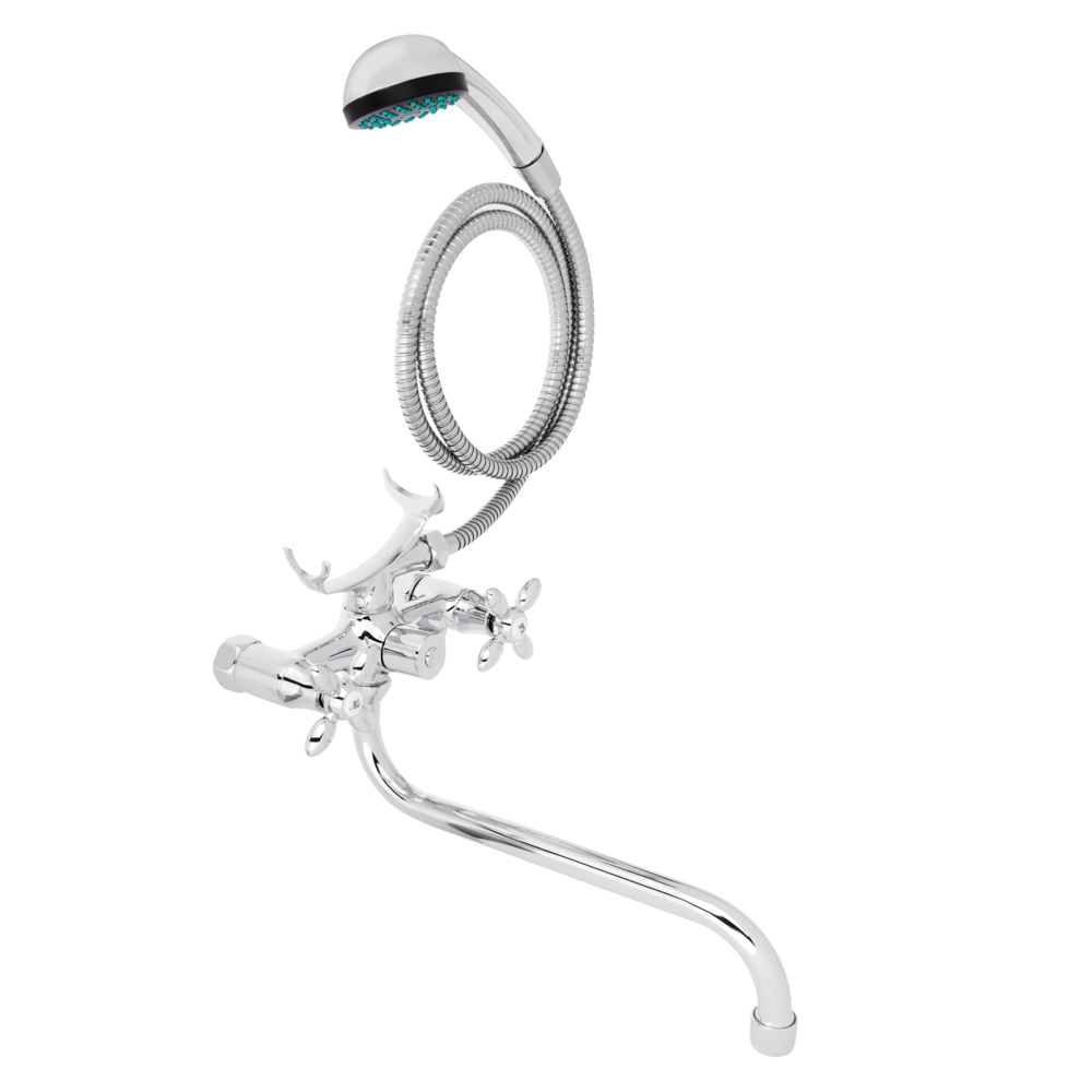 Смеситель Klabb 09 (09) для ванны, дл. излив, керам. кран-буксы 1/2", хром, арт.№ 566-195