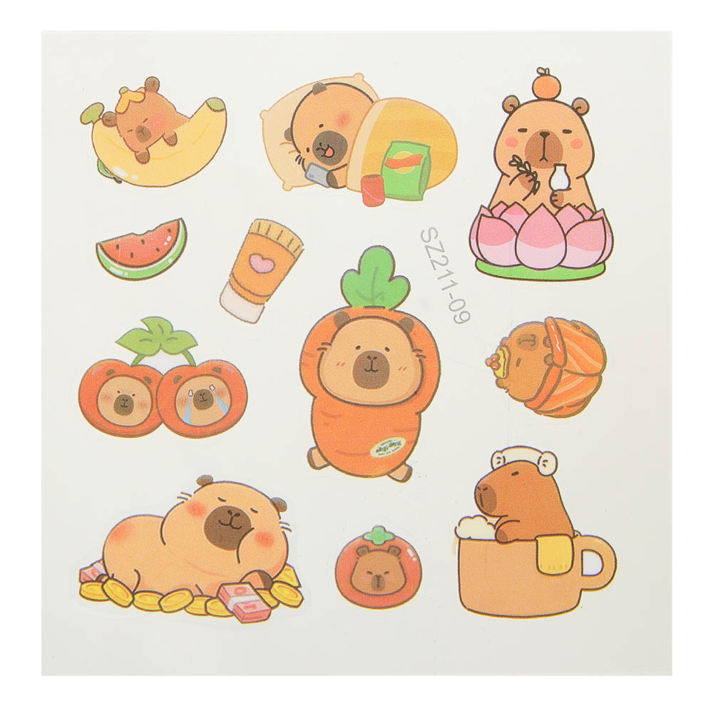 ХОББИХИТ Набор для декорирования «Капибара», 20,5х16,5х3,9см, PET, 4 дизайна, арт.№ 283-217