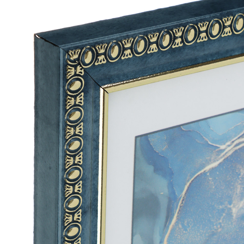 Фоторамка, 10x15 см, пластик, Камея бирюза, арт.№ 520-726