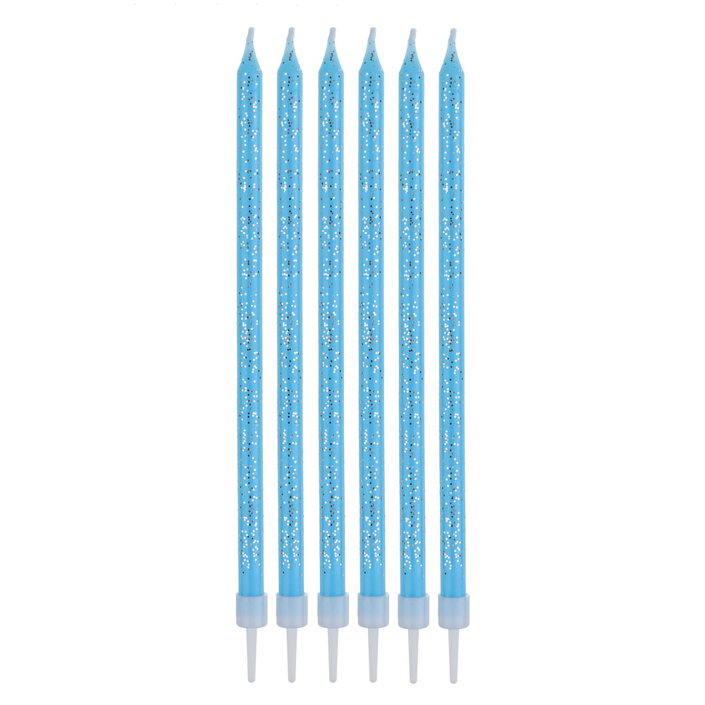 Набор свечей для торта тм Fntastic, с блеском, 6 шт, 13,5 см, 4 цвета, арт.№ 506-046