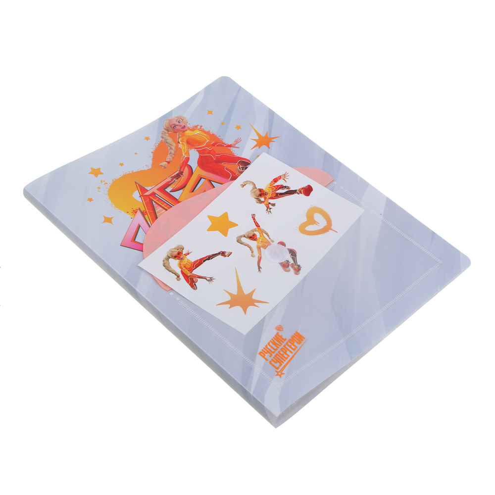 Папка с 20 пр.вкл. BY Русские Супергерои "Заря" 31х23,5см, д/А4, перед.карман, пластик 0,6мм, арт.№ 801-022