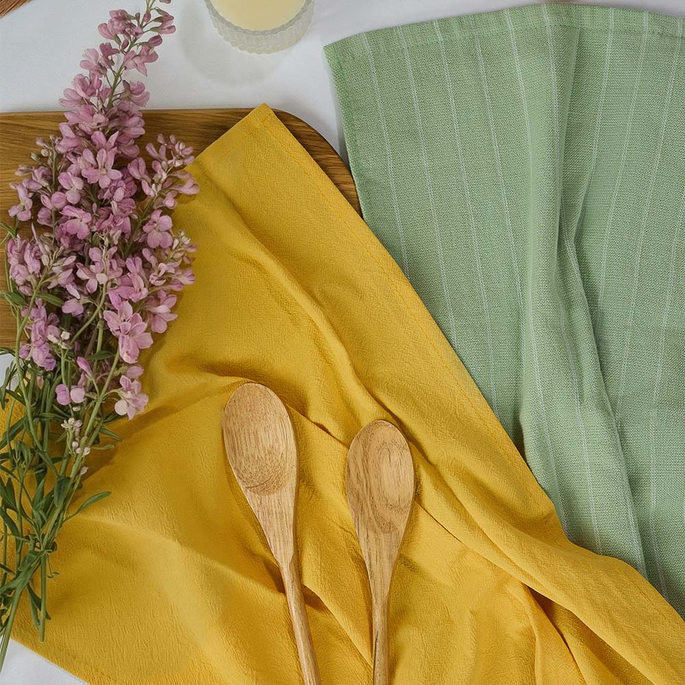 PROVANCE Ботаника Полотенце кухонное 40х60см, 100% хлопок, 2 дизайна, мятый хлопок, арт.№ 488-185