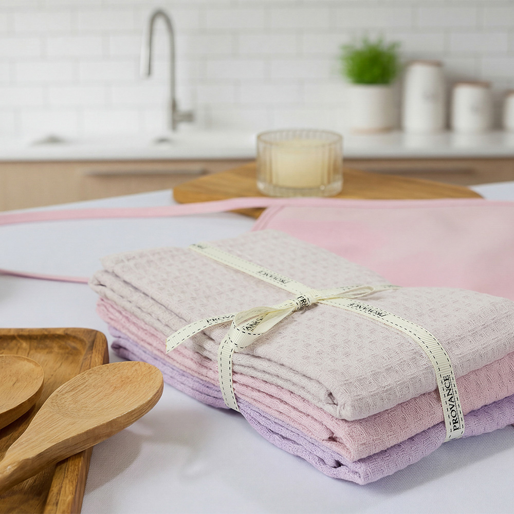 PROVANCE Ботаника Комплект вафельных полотенец 3шт, 40х60см,100% хлопок, арт.№ 488-187