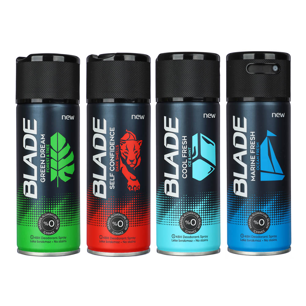 Дезодорант-аэрозоль мужской BLADE, 4 вида, 150 мл, арт.№ 976-078