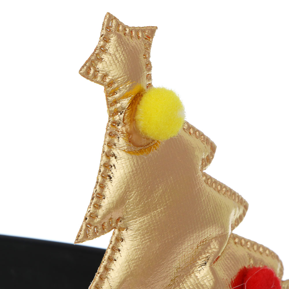 СНОУ БУМ Очки новогодние с елочками, 14см, пластик, полиэстер, арт.№ 391-312